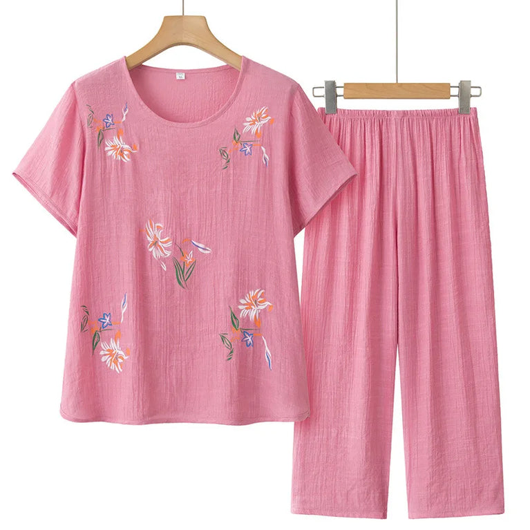 Women’s Summer Print Pajama Set | Short-Sleeve Loungewear