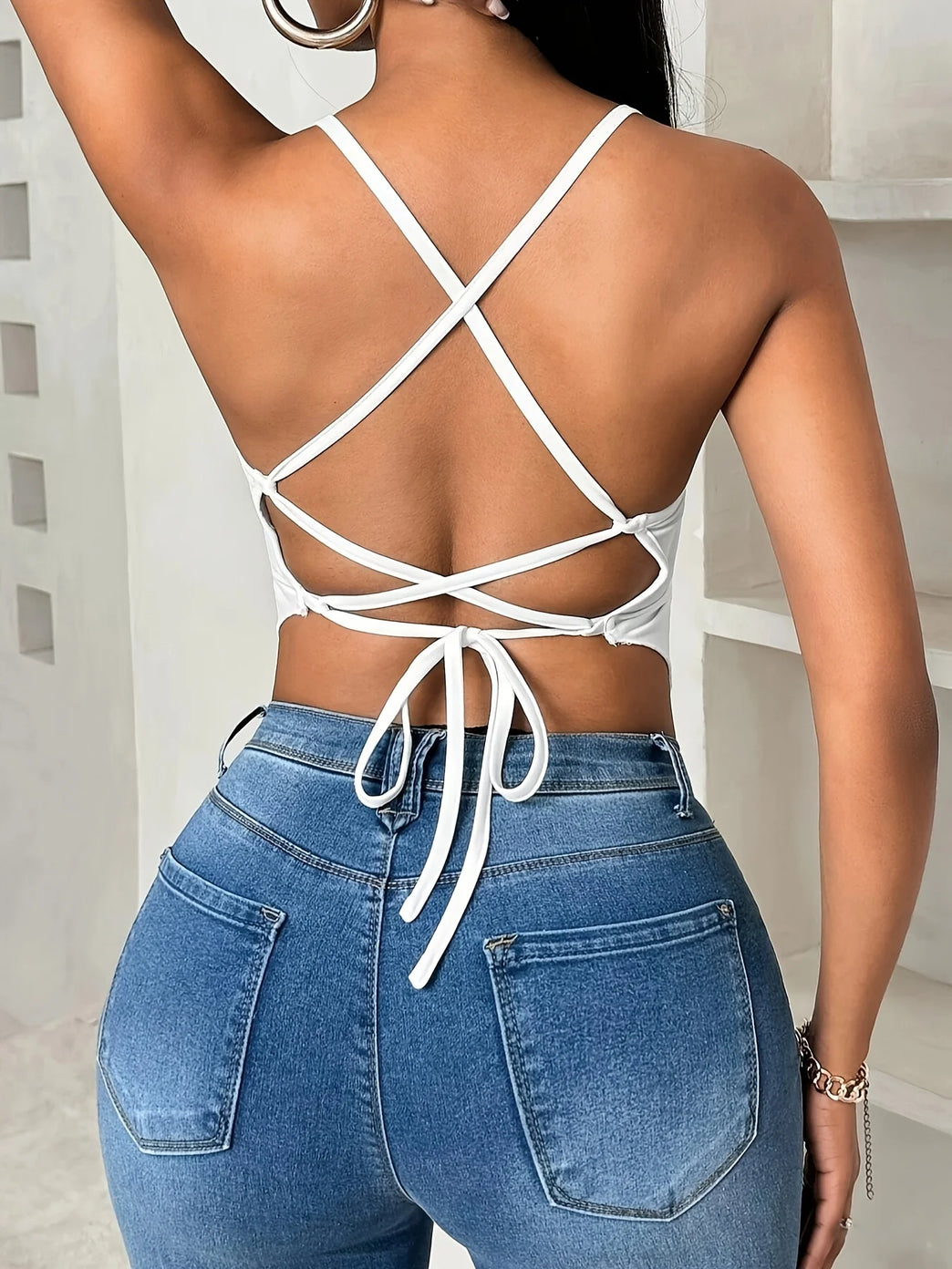 Women's Oversized Woven Casual Loose Vest Summer Wear Top