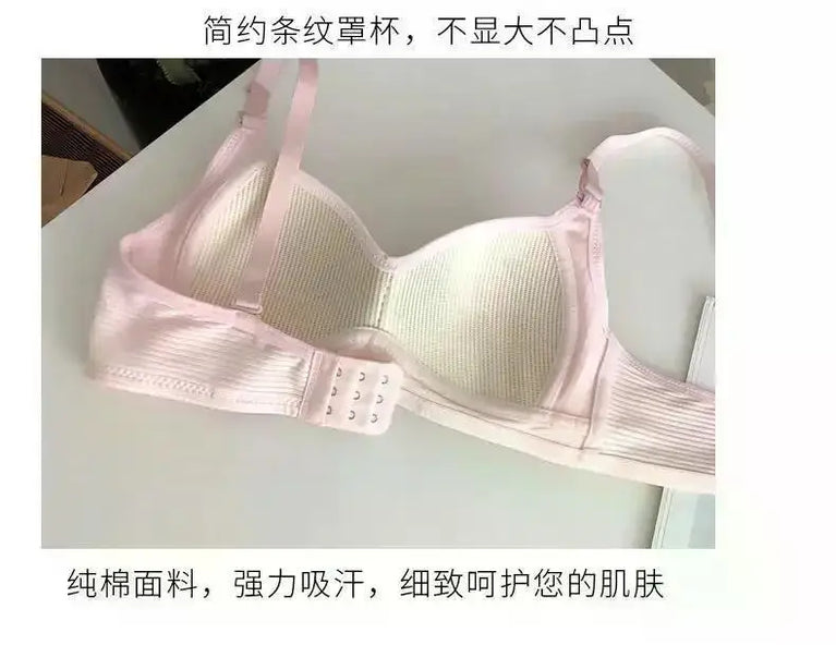 Seamless Cotton V-Neck Bralette | Wireless Summer Push-Up