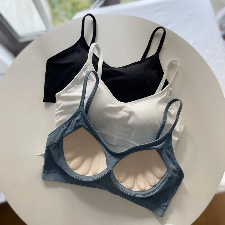 Ice Silk Lace Sports Bra | Wireless Seamless Summer Vest