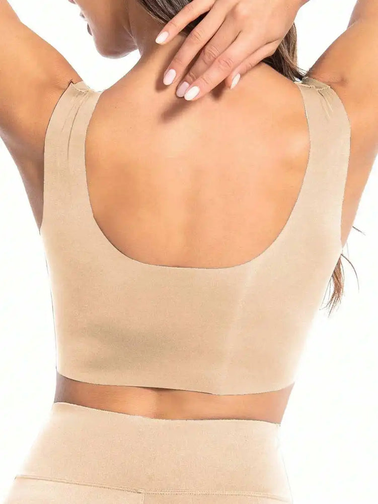 Seamless Lace Sport Bra – Wireless Push-Up Comfort
