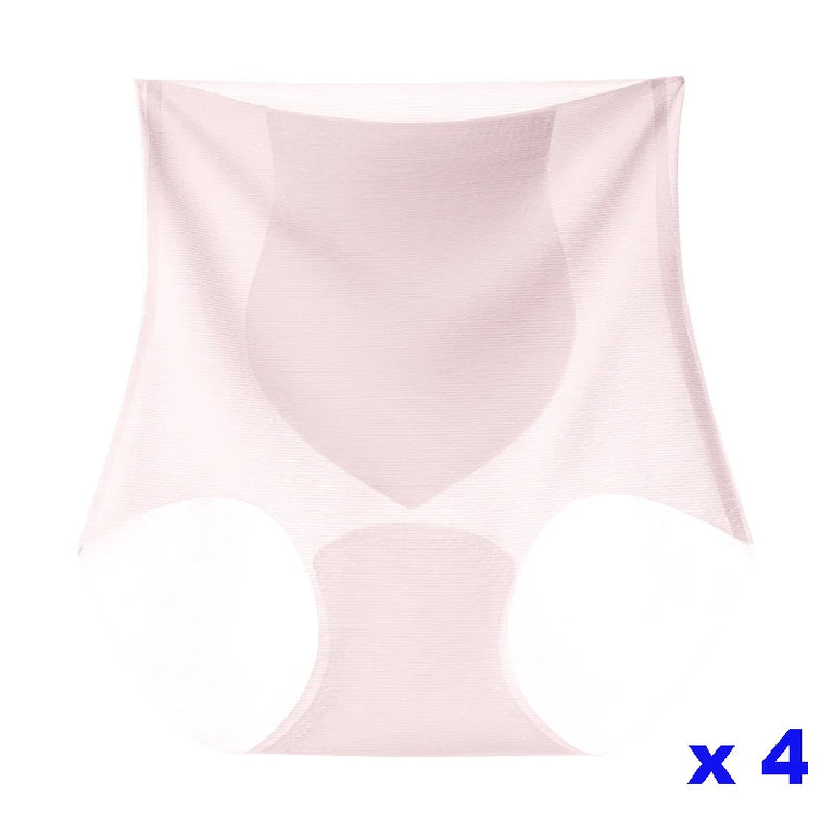 4pc Seamless Ice Silk Briefs | High-Waist Quick-Dry Panties
