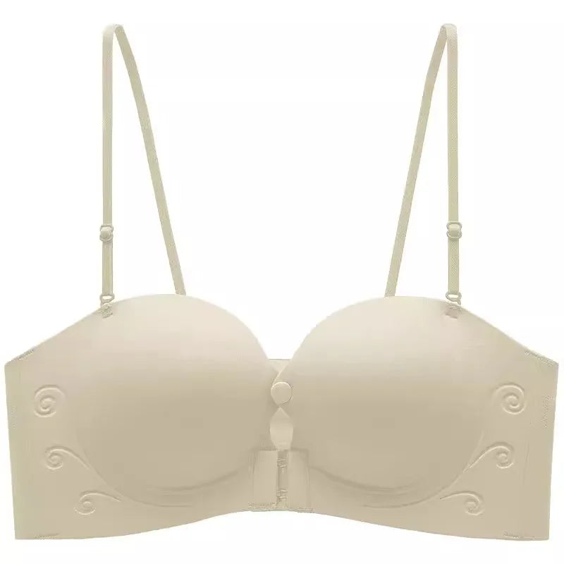 Seamless Front-Closure Push-Up Bra – Wire-Free Support