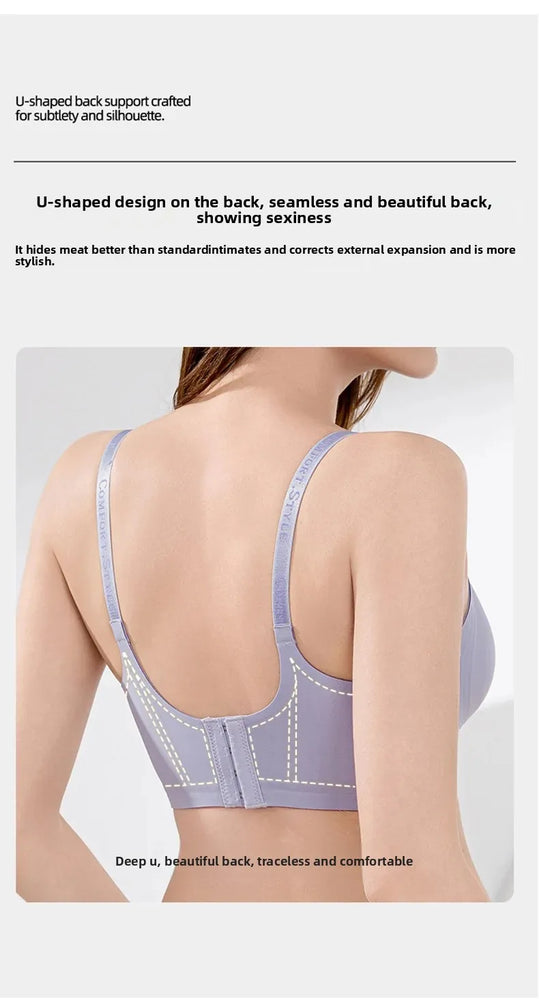 Seamless Letter-Strap Nursing Bra | Anti-Sagging Summer Fit