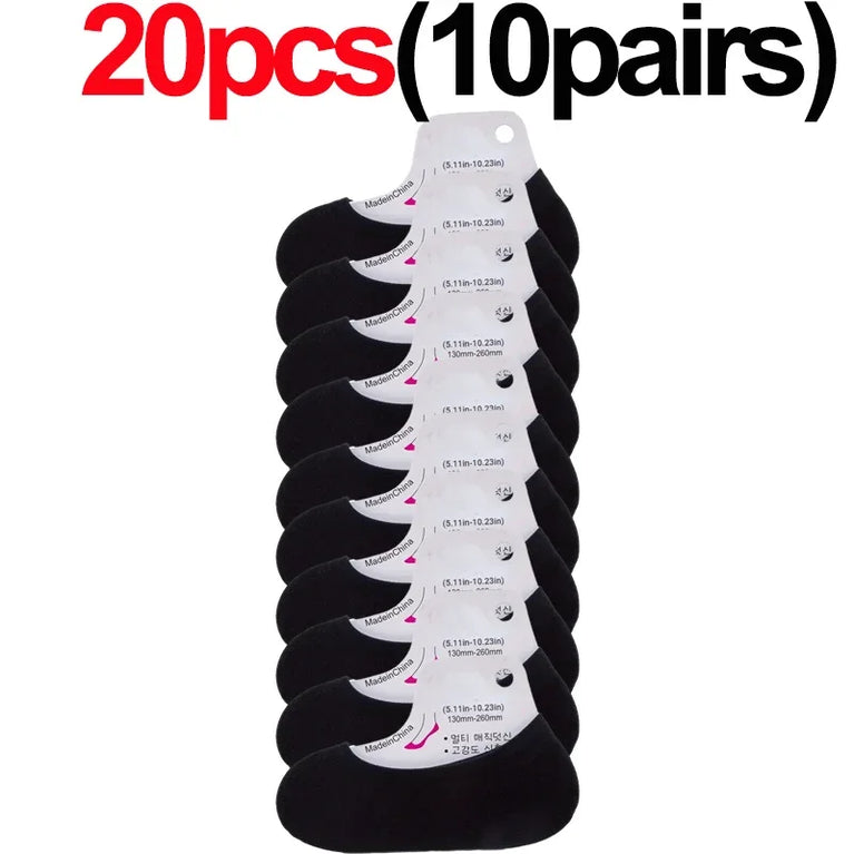 10-Pack Invisible Boat Socks | Ultra-Thin Summer Liner Set