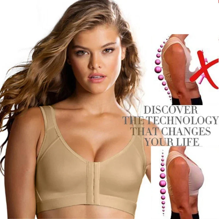 Front-Open Support Bra – Wireless Metal-Free Comfort