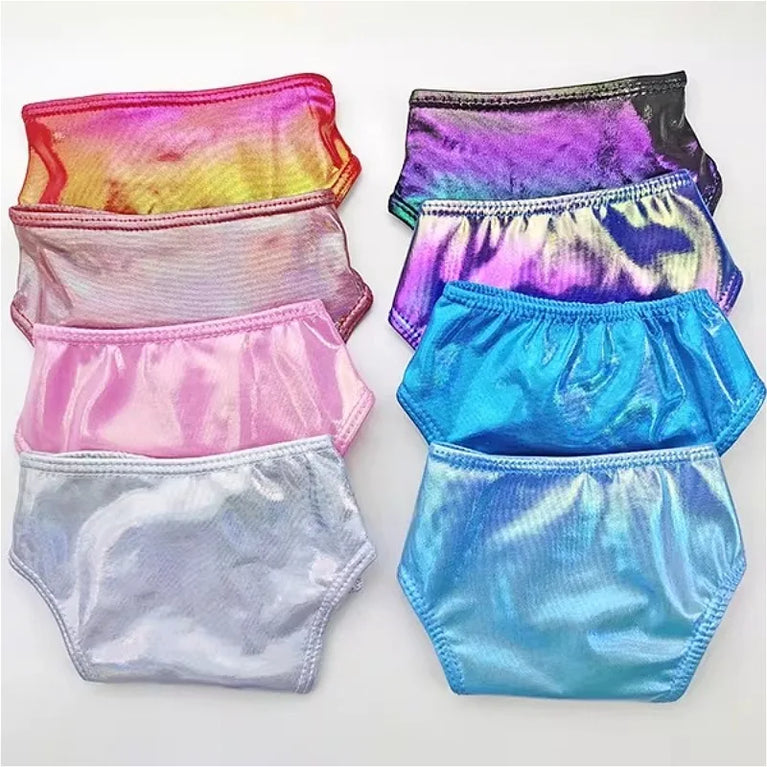 Glossy Gradient Bikini Thongs – Low-Rise Vibrant Swim & Beach G-Strings