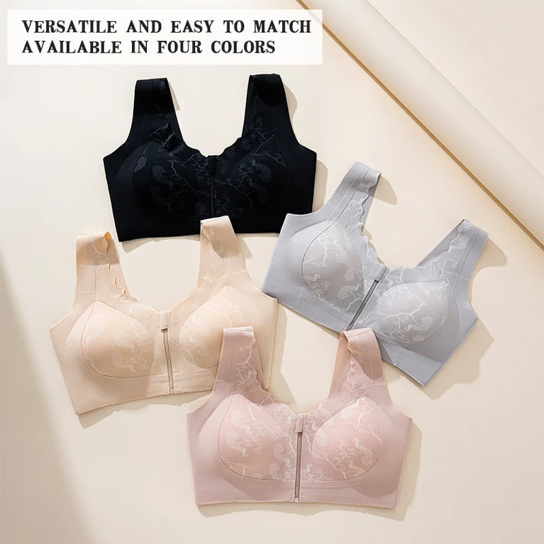 Post-Mastectomy Front-Zipper Bra | Wireless Recovery Fit