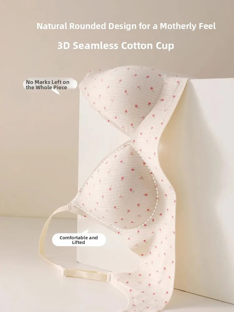 Cotton-Comfort Seamless Sports Bra | Anti-Sagging Support