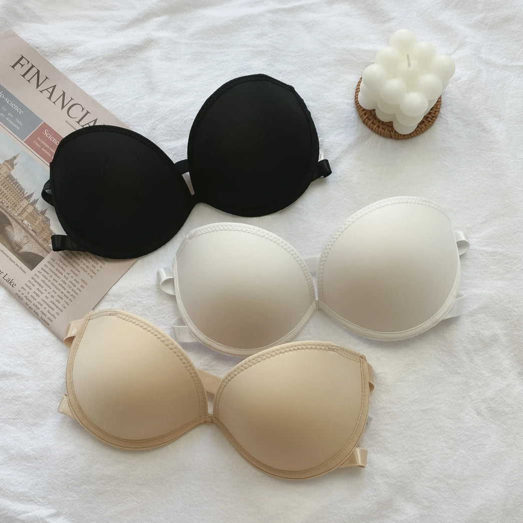 Seamless Push-Up Bra – 2cm Wireless Gather Support