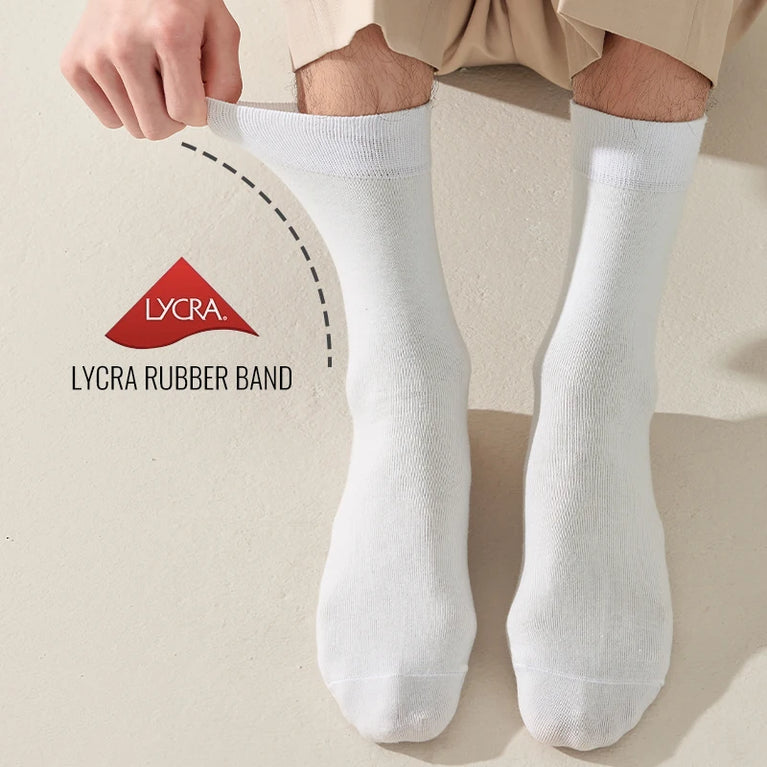 92% Pure Cotton Crew Socks | 6-Pack Antibacterial Set