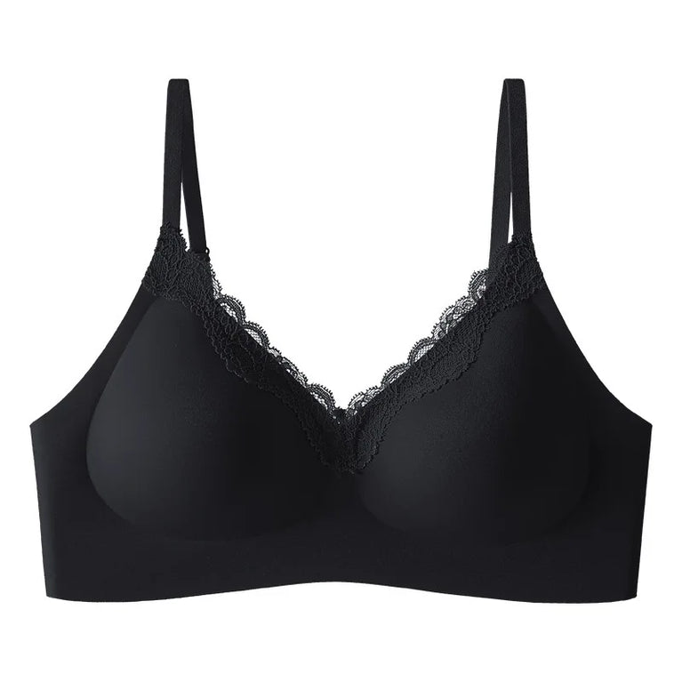 Pure Desire Sexy Lace Bralette | Seamless Gathered V-Neck