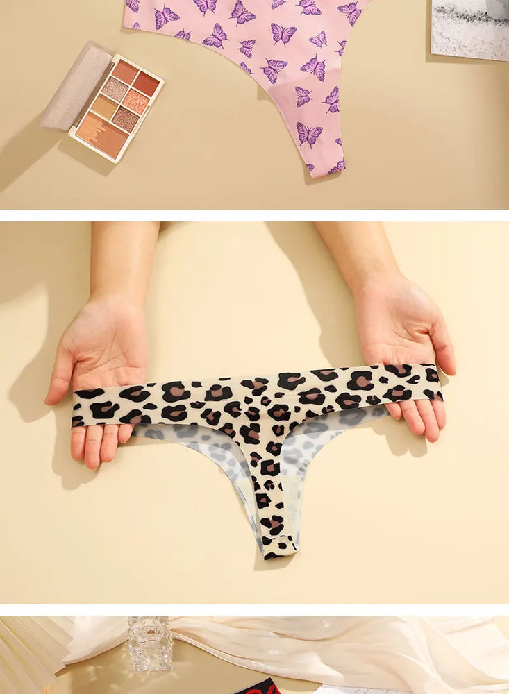 3-Pcs Sexy Colorful G-String Set – Seamless Low-Rise Bikini Thongs for Women (S-XL)