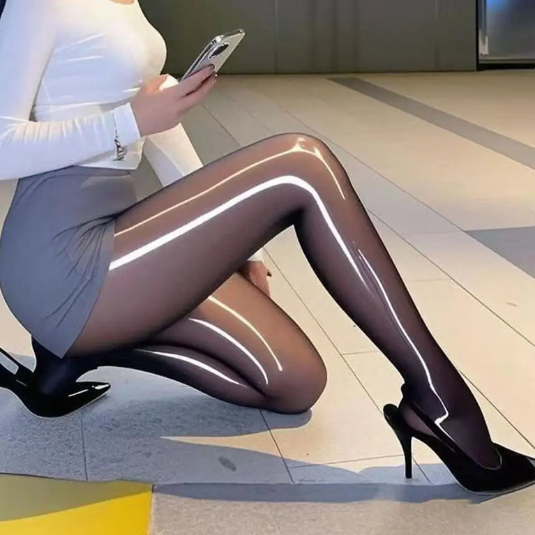 Shiny Glossy Pantyhose | Ultra-Thin Oil Silk Tights