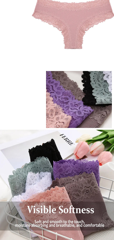 Comfort Cotton Brazilian Thongs (20-Pack) – Low-Rise Seamless Lace G-Strings