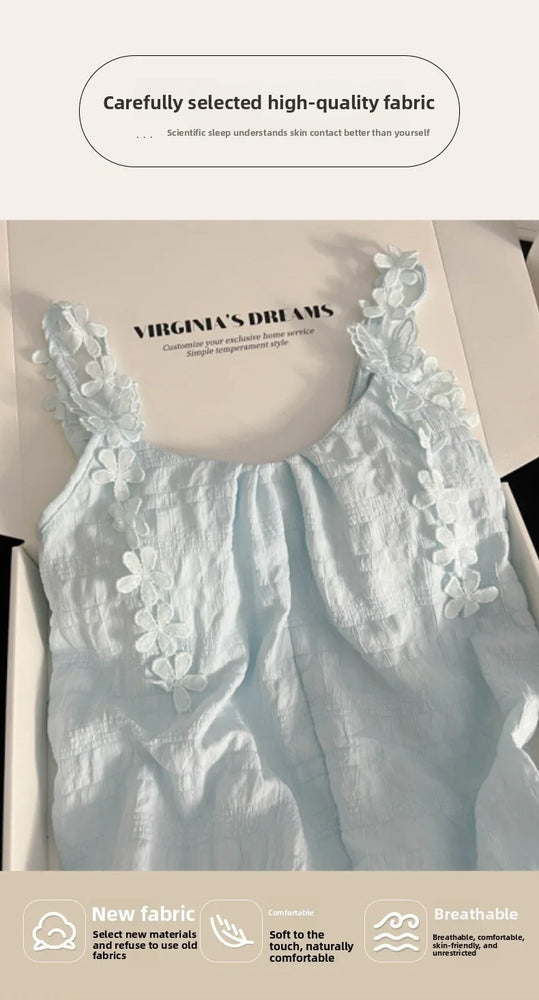 Women’s Sexy V-Neck Pajama Set | Summer Sleeveless Nightwear