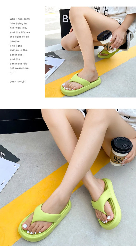 Premium Soft EVA Flip-Flops | Thick Sole Non-Slip Beach Slides