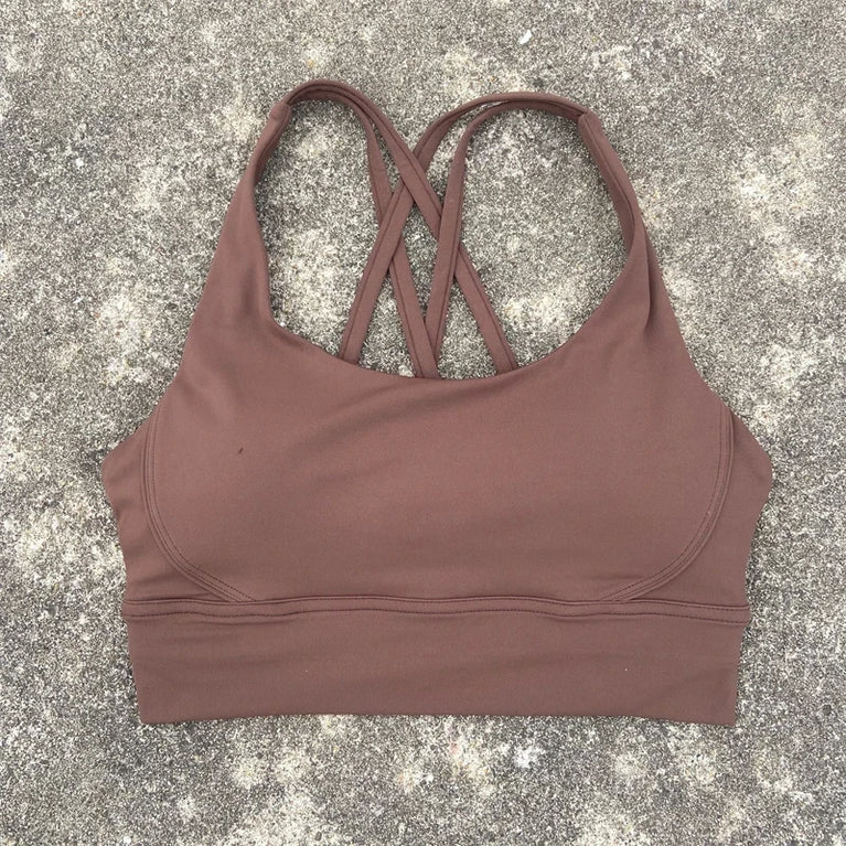 High-Support Cross-Strap Sports Bra | Professional Yoga Vest