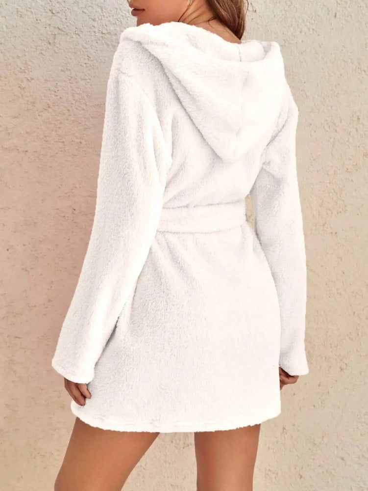 Women’s Thick Hooded Fleece Robe | Cozy Winter Bathrobe