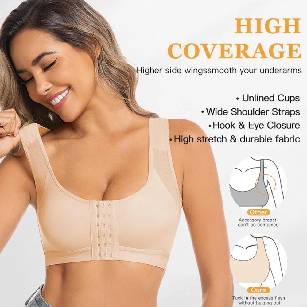 Front-Closure Compression Bra | Wireless Post-Op Fit