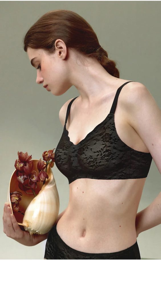 Seamless Lace Bra | Wireless Summer Push-Up Fit