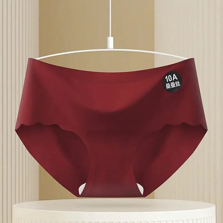 Seamless Ice Silk Briefs | 10A Mulberry Silk Gusset Specifications
