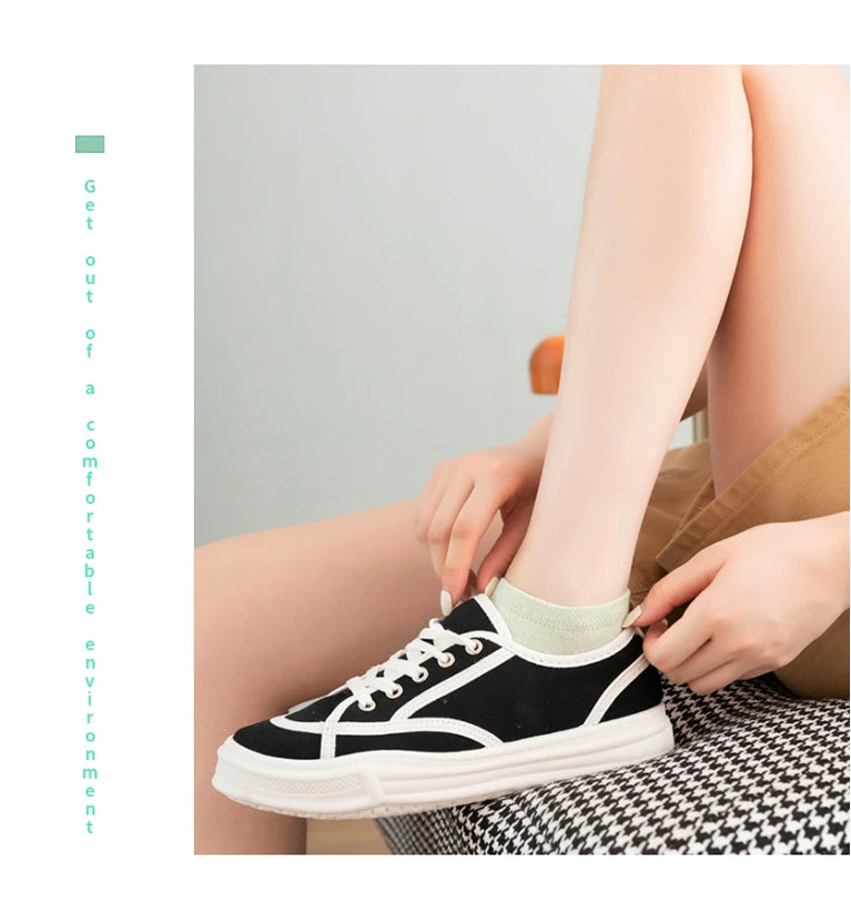 10-Pack Women's Cotton Boat Socks | Breathable Mesh Ankle Socks