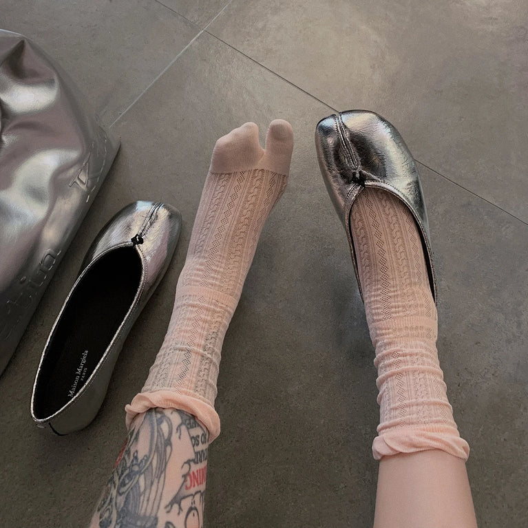 Summer Thin Tabi Socks | Breathable Two-Toed Mesh Cotton Set