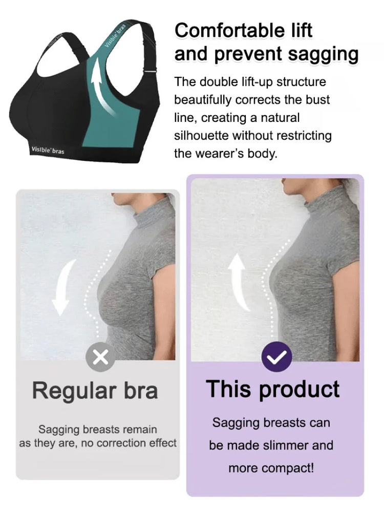 Bamboo Fiber Seamless Sports Bra | Large Bust Minimizer