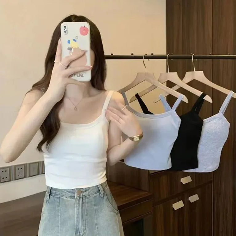 Crop Top Women Sexy Sleeveless Casual Camisole Tube Top Vest