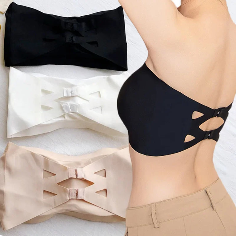 Ice Silk Strapless Tube Top | Seamless Multi-Way Bralette