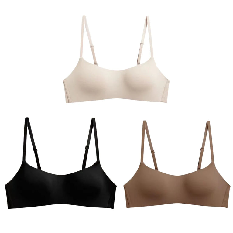 Seamless Half-Cup Bra – Wireless Lift & Convertible Support