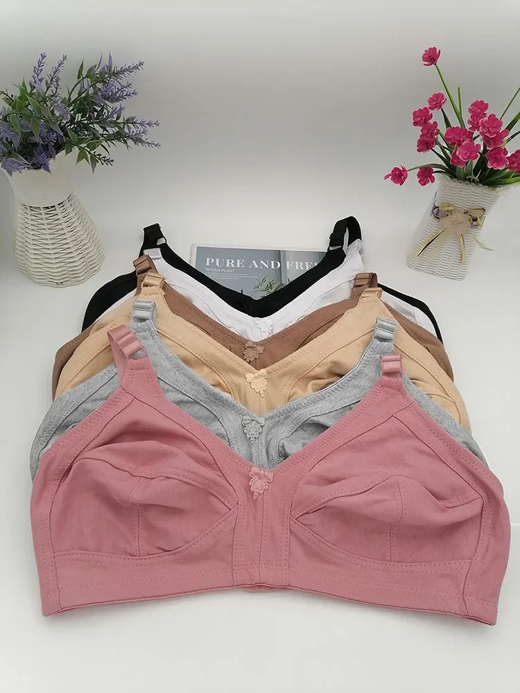 Bamboo Fiber Wireless Bra – Full Coverage Lace Comfort