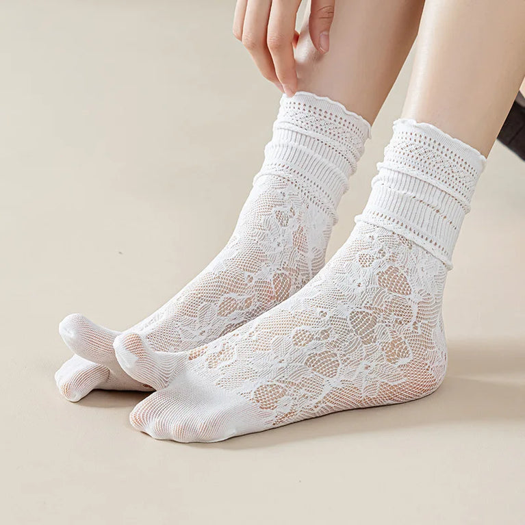 Lace Tabi Socks | Sexy Two-Finger Mesh Summer Sock