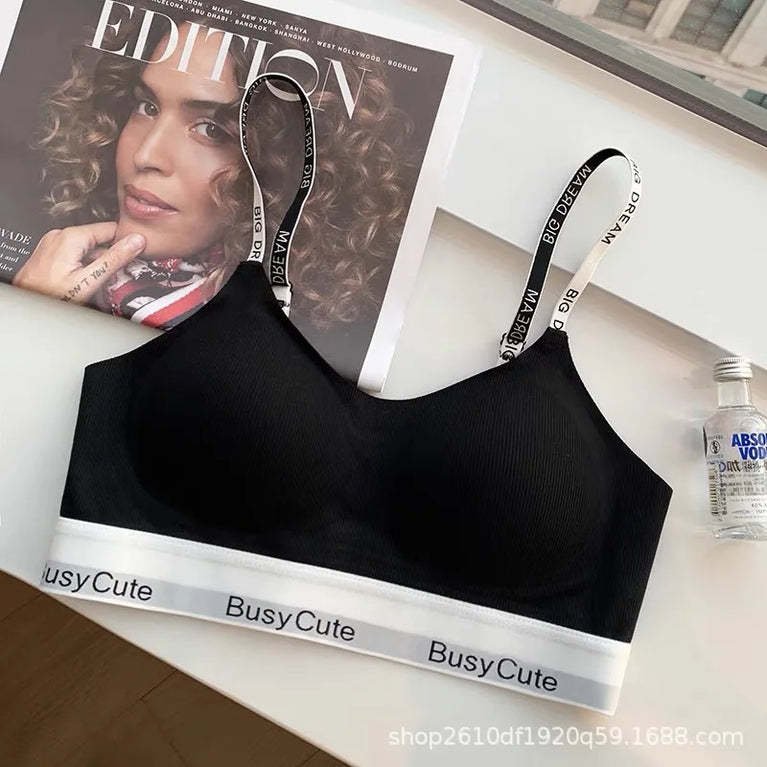 Seamless Deep V Cotton Bra – Wireless Everyday Comfort