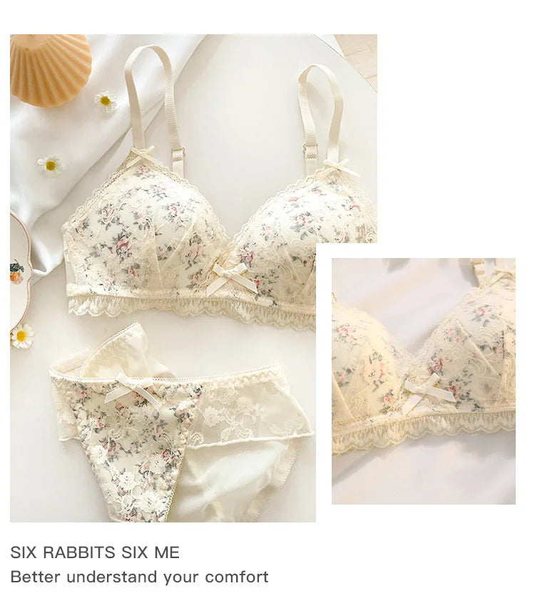 French Lace Bralette | Seamless Transparent Lingerie