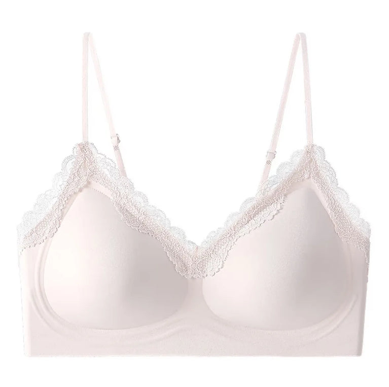 Pure Desire Sexy Lace Bralette | Seamless Gathered V-Neck