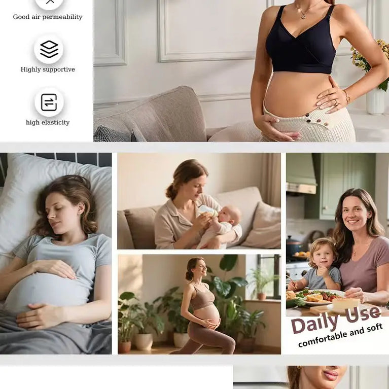 Seamless Nursing Bra – 360° Wireless Maternity Support