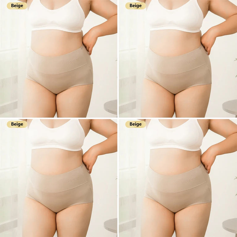 4pc Cotton High-Waist Briefs | Slimming Body Shaper Set