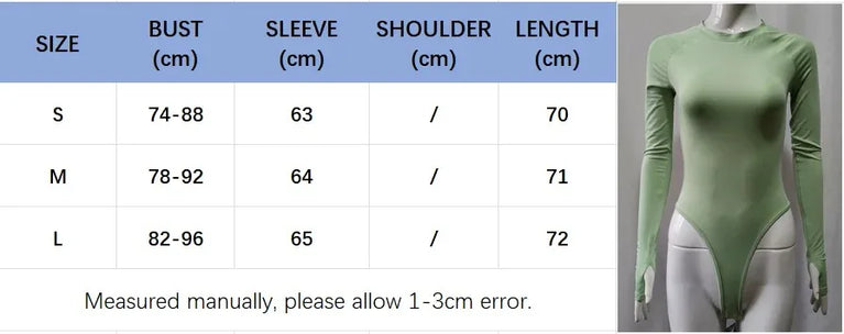 Basic Long Sleeve Bodysuit | Fashion Bodycon Top
