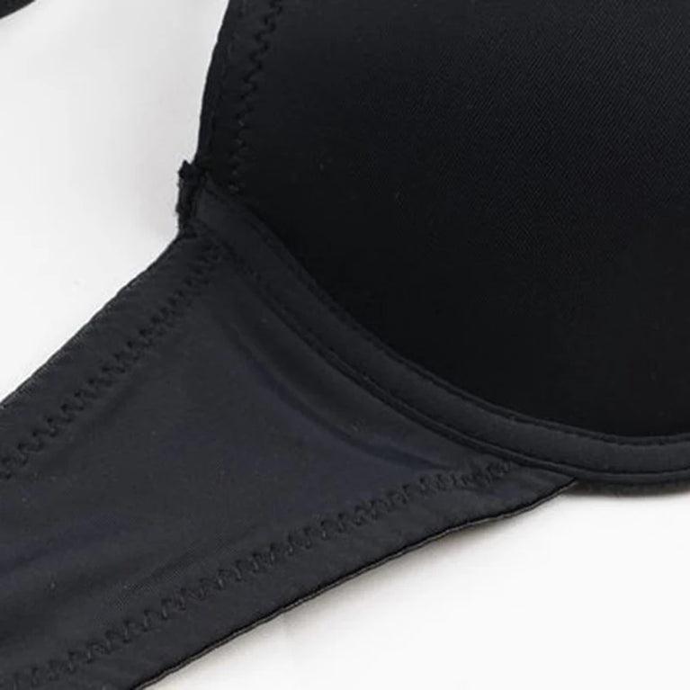 Seamless Cotton-Blend Underwire Bra | Breathable Gathered Fit