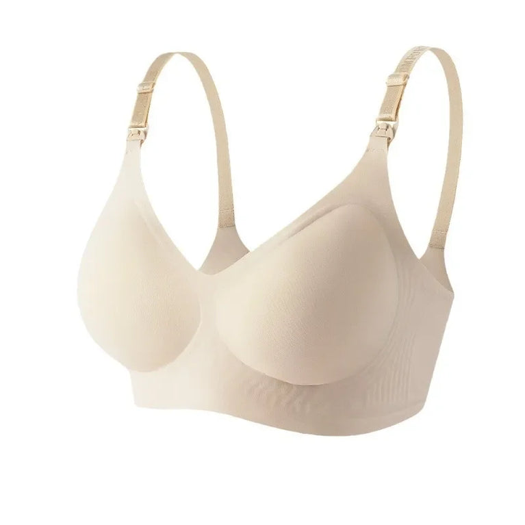 Seamless Letter-Strap Nursing Bra | Anti-Sagging Summer Fit
