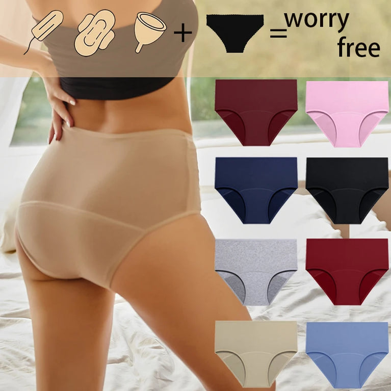 High-Waist 5-Layer Menstrual Briefs – Ultra-Absorbent Breathable Physiological Panties