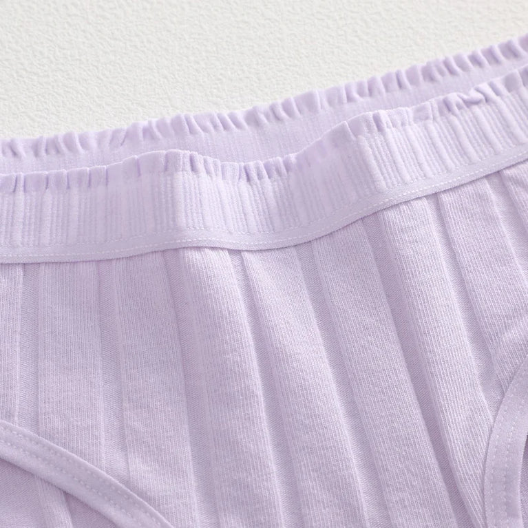 7pc Cotton Briefs | Seamless Mid-Rise Stripe Set
