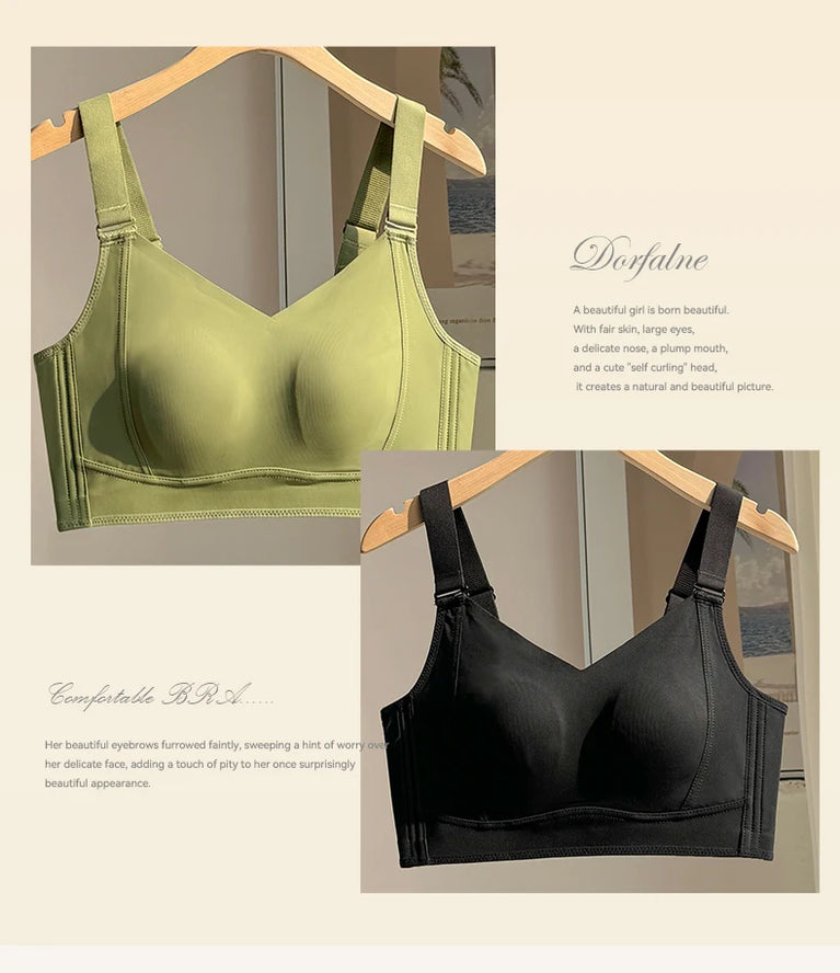 Ultra-Thin Wireless Full-Cup Bra | Sporty V-Neck Summer Fit