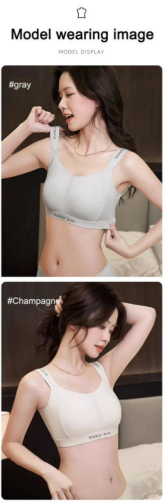 Bamboo Fiber Seamless Sports Bra | Large Bust Minimizer