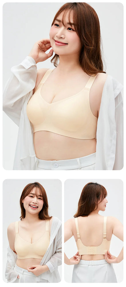 Ice Silk Wireless Shapely Bra | Anti-Sagging Full-Cup Support