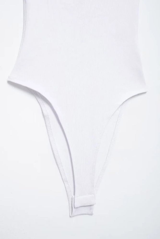Ribbed Backless Bodysuit | Sexy O-Neck Snap Playsuit