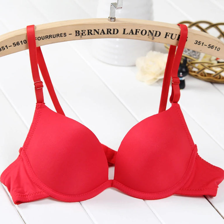 Seamless Cotton-Blend Underwire Bra | Breathable Gathered Fit