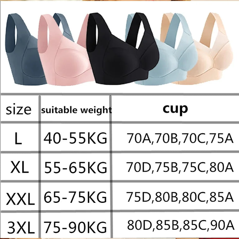 Seamless Lace Sport Bra – Wireless Push-Up Comfort